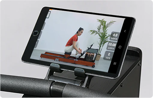 La parte frontale del vogatore WR1 include un supporto per smartphone e tablet