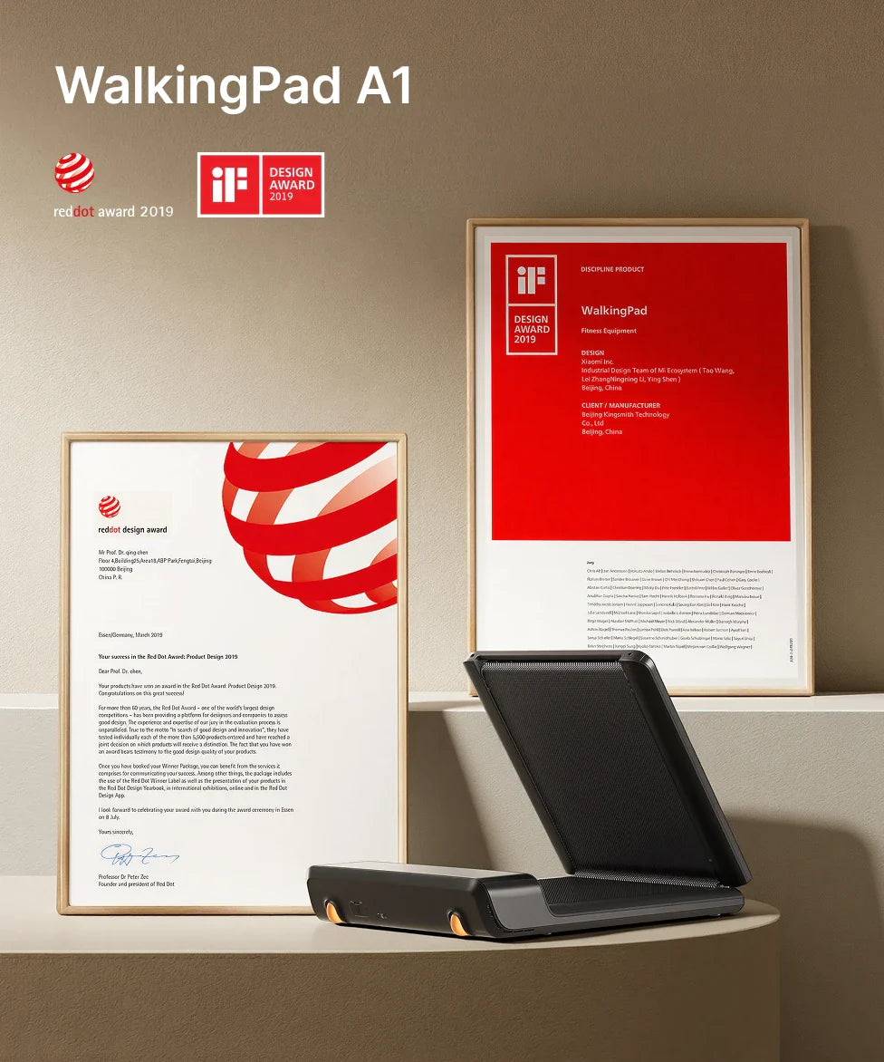 WalkingPad A1 Pro, premiata con RedDot Award e If Design Award nel 2019