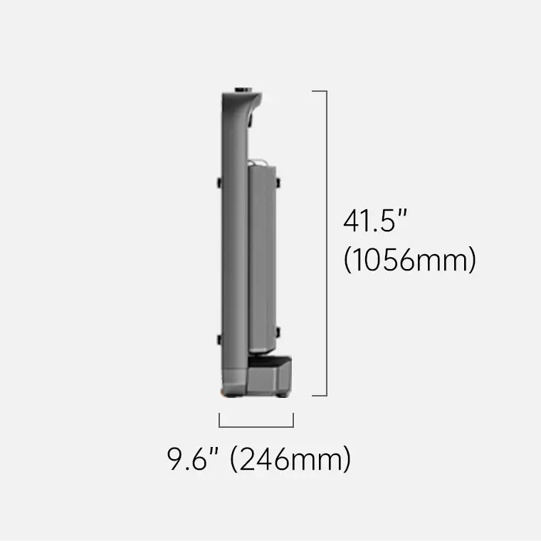 Dimensioni da richiuso: altezza 1056mm, profondità 246mm