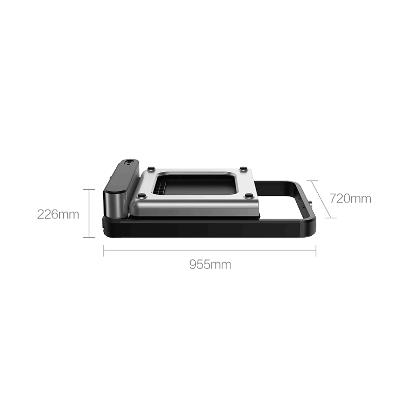 Dimensioni da chiuso: 955x226x720mm
